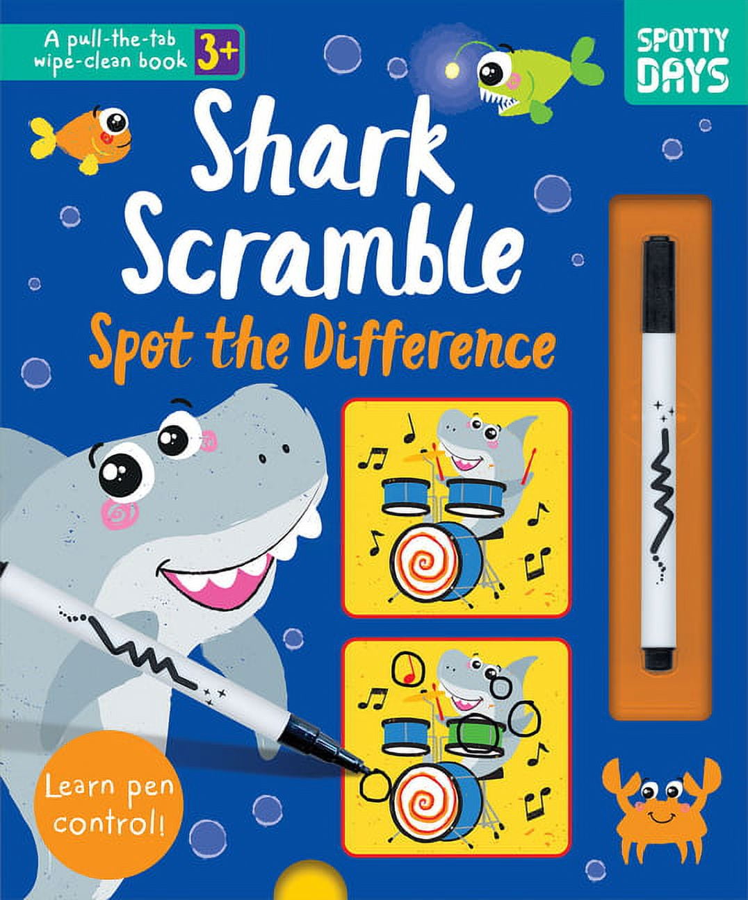 PullTab WipeClean Activity Books Shark Scramble Spot the Difference