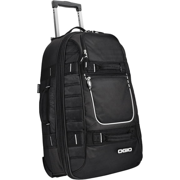 Pull-Through Travel Rolling Suitcase Luggage - Black