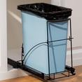 thumbnail image 1 of Pull Out Trash Can Under Cabinet & Under Sink Garbage Can Pull Out，Heavy Duty Cabinet Organizer Roll Out Kit，Requires 13" W X 18" D Minimum Cabinets， Black Finish， (Waste Bin Not Included), 1 of 7