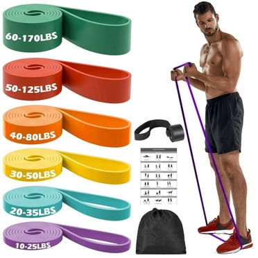 Pull Up Assist Bands Set of 6,Resistance Bands,Heavy Duty Exercise Bands,Workout Bands for Body Stretching,Powerlifting and Resistance Training