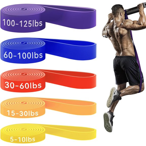 Pull Up Assistance Bands Set of 5 - Resistance Bands for Working Out, Stretching, Physical Therapy, Muscle Training