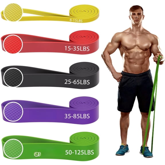 Pull Up Bands, Resistance Bands Set for Pull-Up Assistance, Exercise Bands with Door Anchor & Grip Pads for Men & Women Working Out, Physical ,