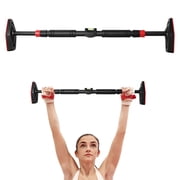 At Home Pull Up Bar Adjustable Width No Damage Black Steel Tension Bar