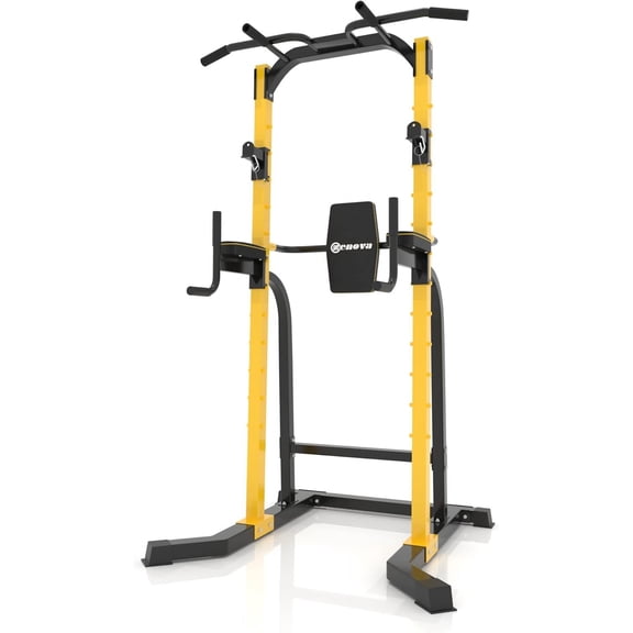 Pull Up Bar Station Power Tower - Adjustable Height Dip Bar for Multi-Function Strength Training - Home Gym Equipment - ZENOVA