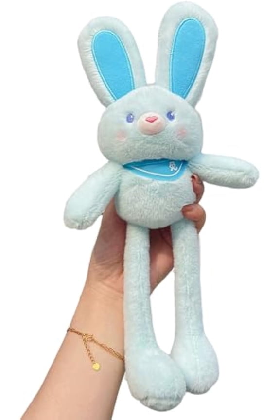 Pull Up Rabbit Plush Toy, Interactive Stretchy Design, Cute Bunny Keychain, Ultra-Soft Stuffed Funny Bunny Animal Keychain