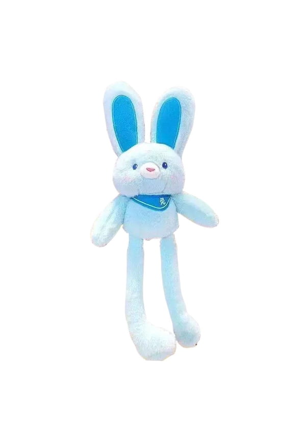 Pull Up Rabbit Plush Toy Soft Stuffed Bunny Keychain Cute Hanging Decor Stress 30cm Gift Schoolbag For Kids Relief Pendant