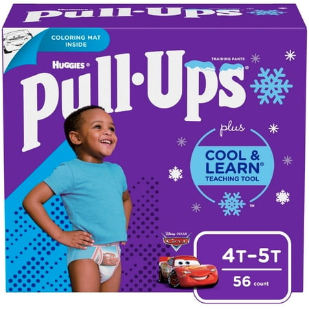 Pull-ups Boys' Cool & Learn Training Pants, Size 4T-5T, 56 Count (Packaging May Vary)