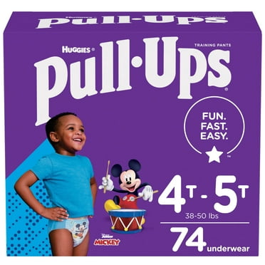 Pull-Ups Boys' Learning Designs Training Pants, Size 4T/5T, 74 Pants