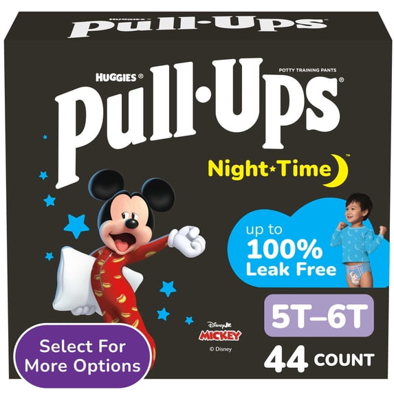 Pull-Ups Boys' Night-Time Potty Training Pants, 5T-6T (46-60 lbs), 44 Count (Select for More)