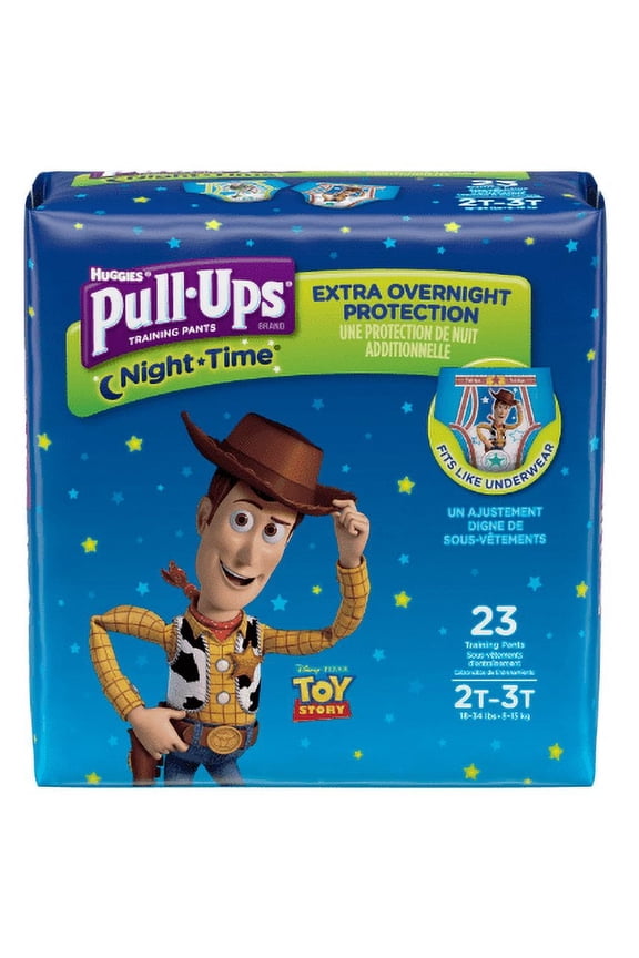 Boys' Night-Time Training Pants; 2T-3T; 23 Ct