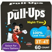 Pull-Ups Boys' Night-Time Potty Training Pants, 3T-4T (32-40 lbs), 60 Ct (Select for More)
