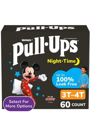 Boys' Night-Time Overnight Potty Training Pants, 3T-4T, 60 Count