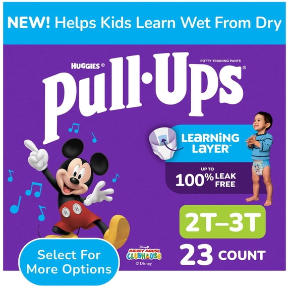 Pull-Ups Boys' Potty Training Pants, 2T-3T (16-34 lbs), 23 Count (Select for More)