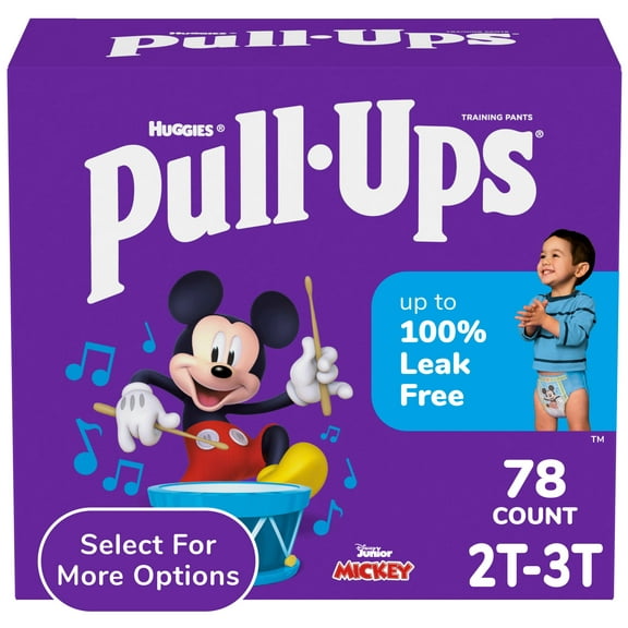 Pull-Ups Boys' Potty Training Pants, 2T-3T (16-34 lbs), 78 Count (Select for More Options)