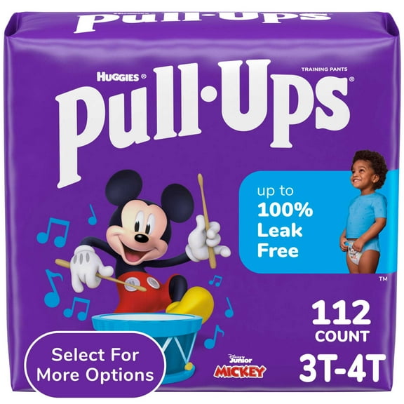 Pull-Ups Boys' Potty Training Pants, 3T-4T (32-40 lbs), 112 Count (Select for More)