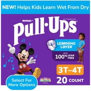 بنطلون تدريب قعادة من Pull-Ups ، 3T-4T 32-40 رطلاً ، 20 Count حدد للمزيد