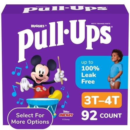 Pull-Ups Boys' Potty Training Pants, 3T-4T (32-40 lbs), 92 Count (Select for More)