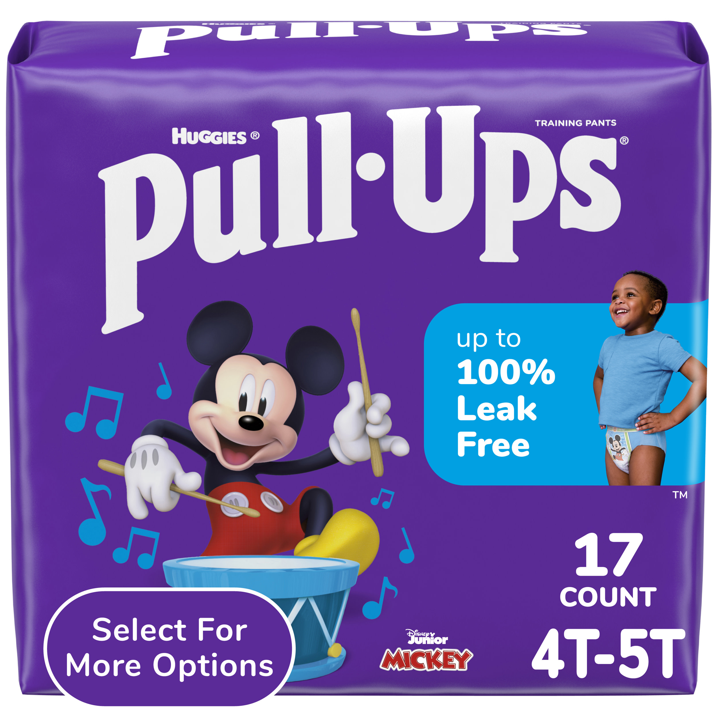 Pull-Ups Boys' Potty Training Pants, 4T-5T (38-50 lbs), 17 Count (Select for More Options) - image 1 of 11