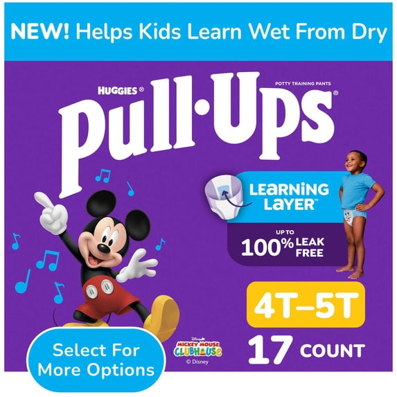 Pull-Ups Boys' Potty Training Pants, 4T-5T (38-50 lbs), 17 Count (Select for More)
