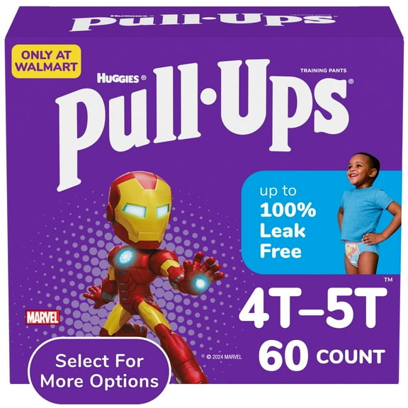 Pull-Ups Boys' Potty Training Pants, 4T-5T (38-50 lbs), 60 Count (Select for More)