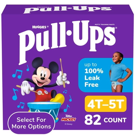 Pull-Ups Boys' Potty Training Pants, 4T-5T (38-50 lbs), 82 Count (Select for More)