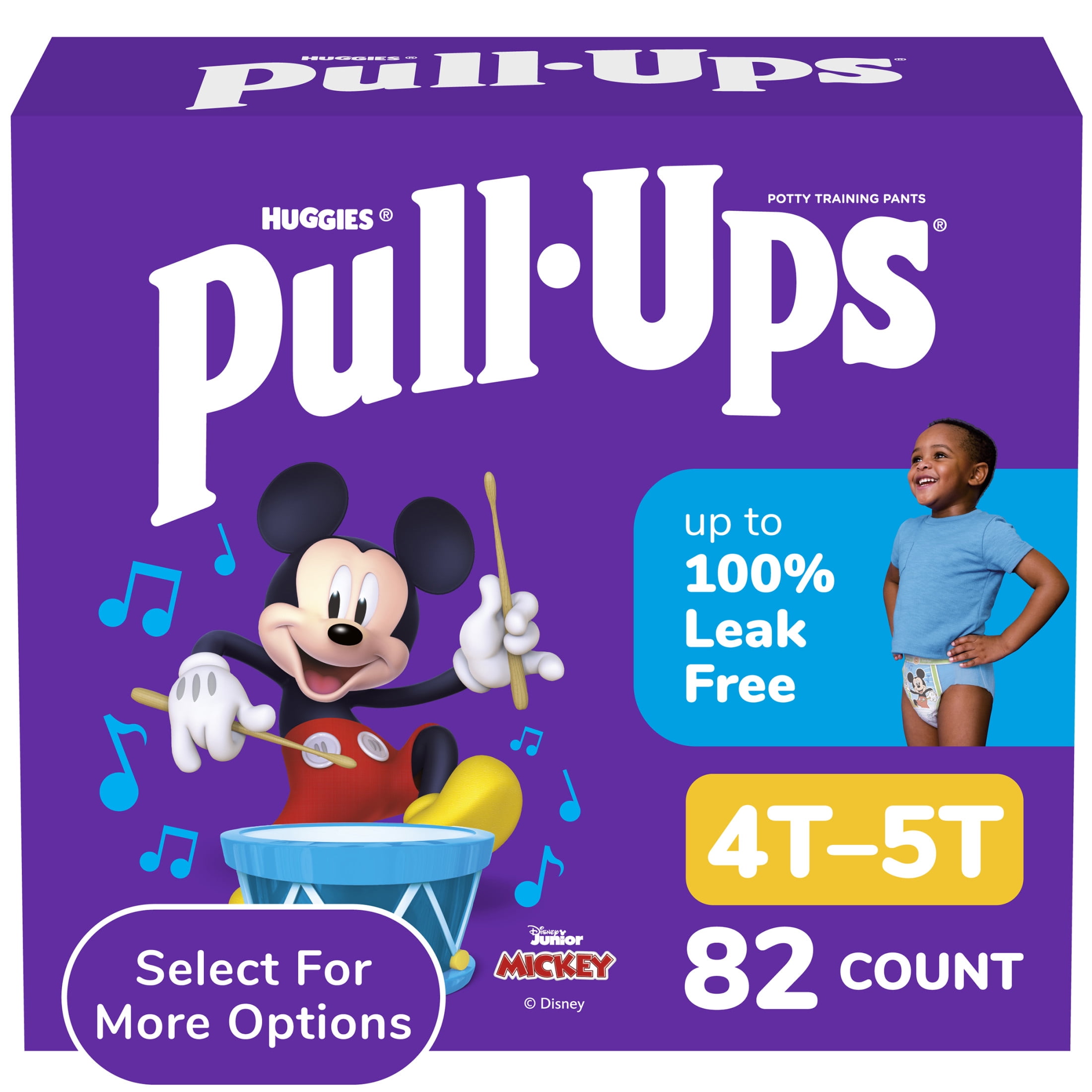 Pull-Ups Boys' Big Kid Potty Training Pants, Size 4T-5T (38-50 lbs), Pack of 82