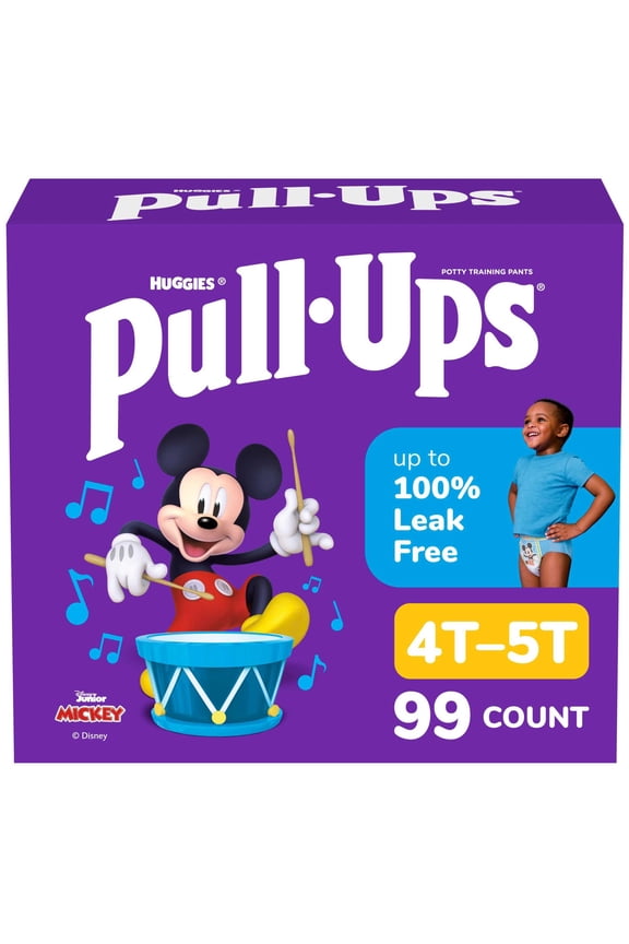 Boys' Potty Training Pants, 4T-5T (38-50 lbs), 99 Count (Select for More)