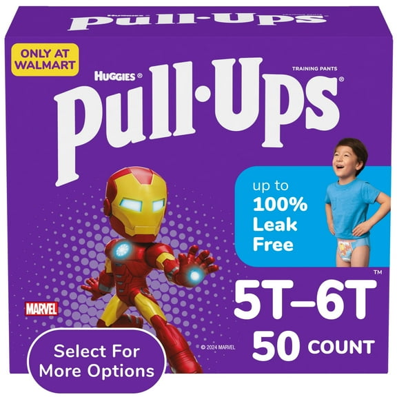 Pull-Ups Boys' Potty Training Pants, 5T-6T (46+ lbs), 50 Count (Select for More)