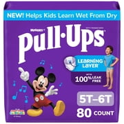 Pull-Ups Boys Potty Training Pants, 5T-6T 46+ lbs, 80 Count Select for More