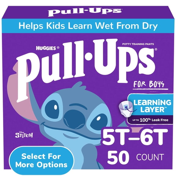 Pull-Ups Special Edition featuring Disney's Stitch Potty Training Pants for Boys, Size 5T-6T (46-60 lbs), 50 Count