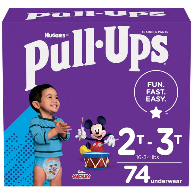 Pull-Ups Boys' Potty Training Pants Size 4, 2T-3T, 74 Ct
