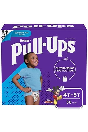 Boys' Potty Training Pants Size 6, 4T-5T, 56 Ct
