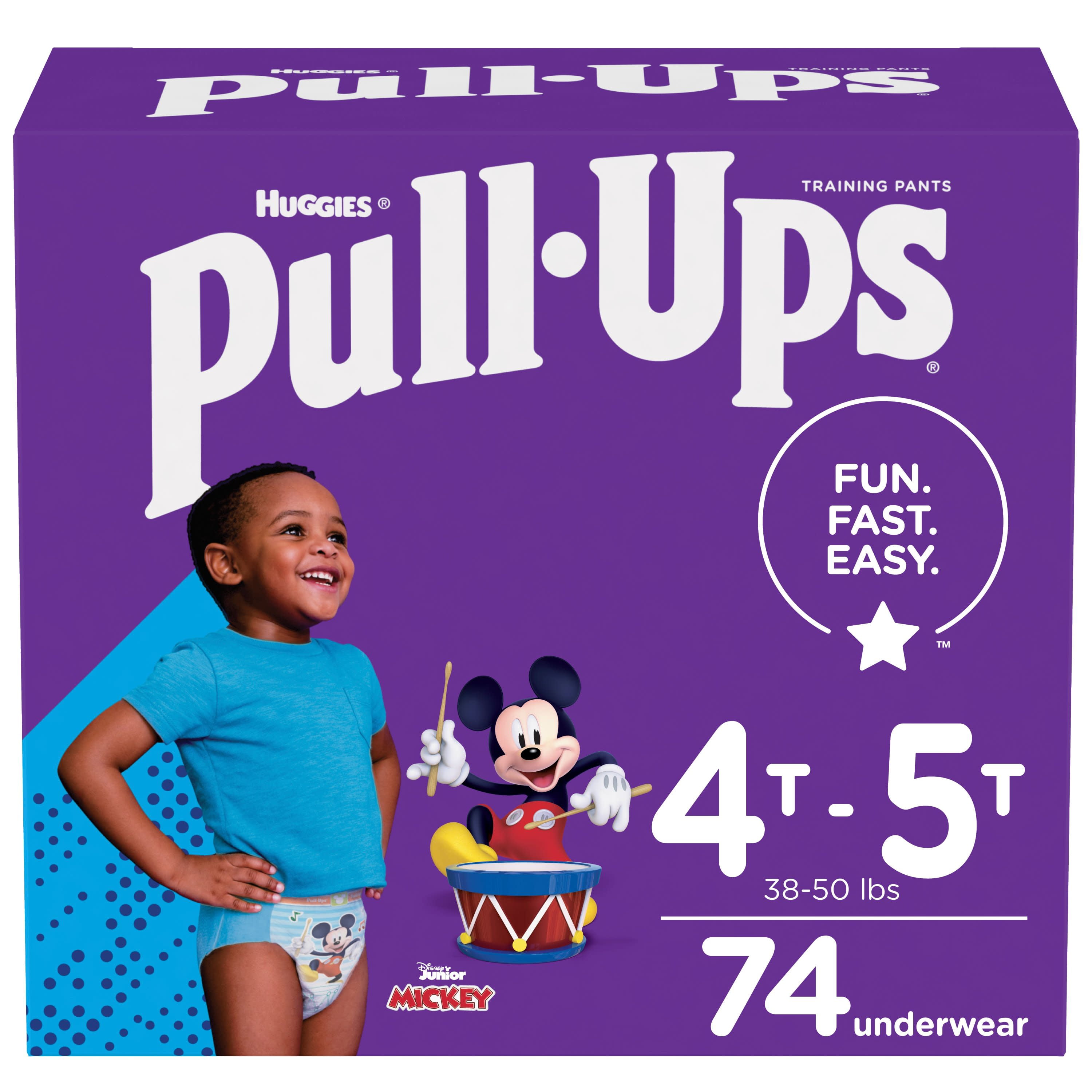 Pull-Ups Boys' Potty Training Pants Size 6, 4T-5T, 74 Ct