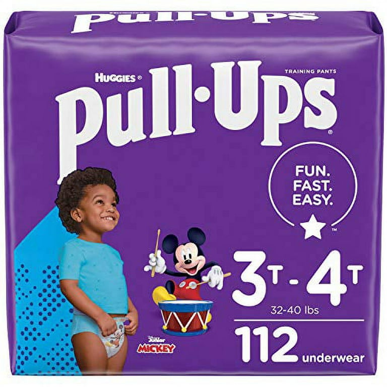 Pull-Ups Boys' Potty Training Pants Training Underwear Size 5, 3T-4T, 28  Count (Pack of 4), One Month Supply
