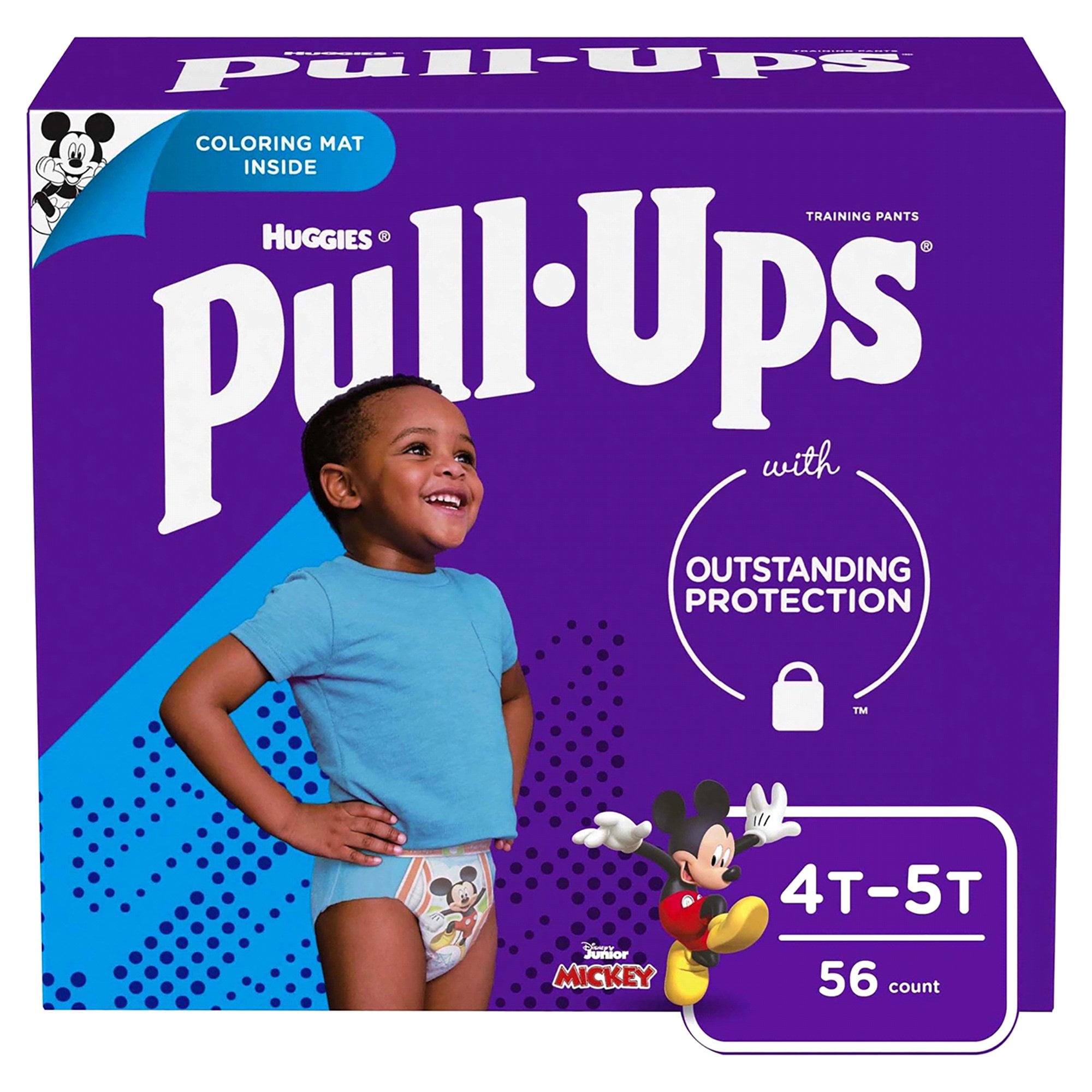 KIMBERLY-CLARK Pull-Ups Boys' Potty Training Pants Training Underwear Size 6, 4T-5T, 56 Ct