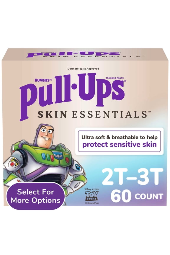 Boys' Skin Essentials Training Pants, 2T-3T (16-34 lbs), 60 Count (Select for More)