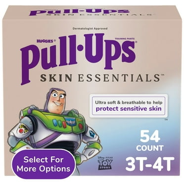 Pull-Ups Boys' Skin Essentials Training Pants, 3T-4T (32-40 lbs), 54 Ct (Select for More)