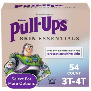 Pull-Ups Boys' Skin Essentials Training Pants, 3T-4T (32-40 lbs), 54 Count (Select for More)