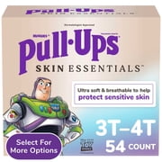 Pull-Ups Boys' Skin Essentials Training Pants, 3T-4T (32-40 lbs), 54 Ct (Select for More)
