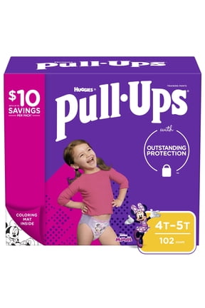 Girls' Learning Designs Training Pants, 4T-5T, 102 Ct