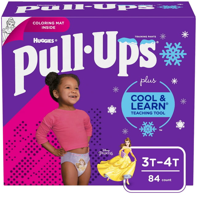 Pull-Ups Girls' Cool & Learn Training Pants, 3T-4T, 84 Ct