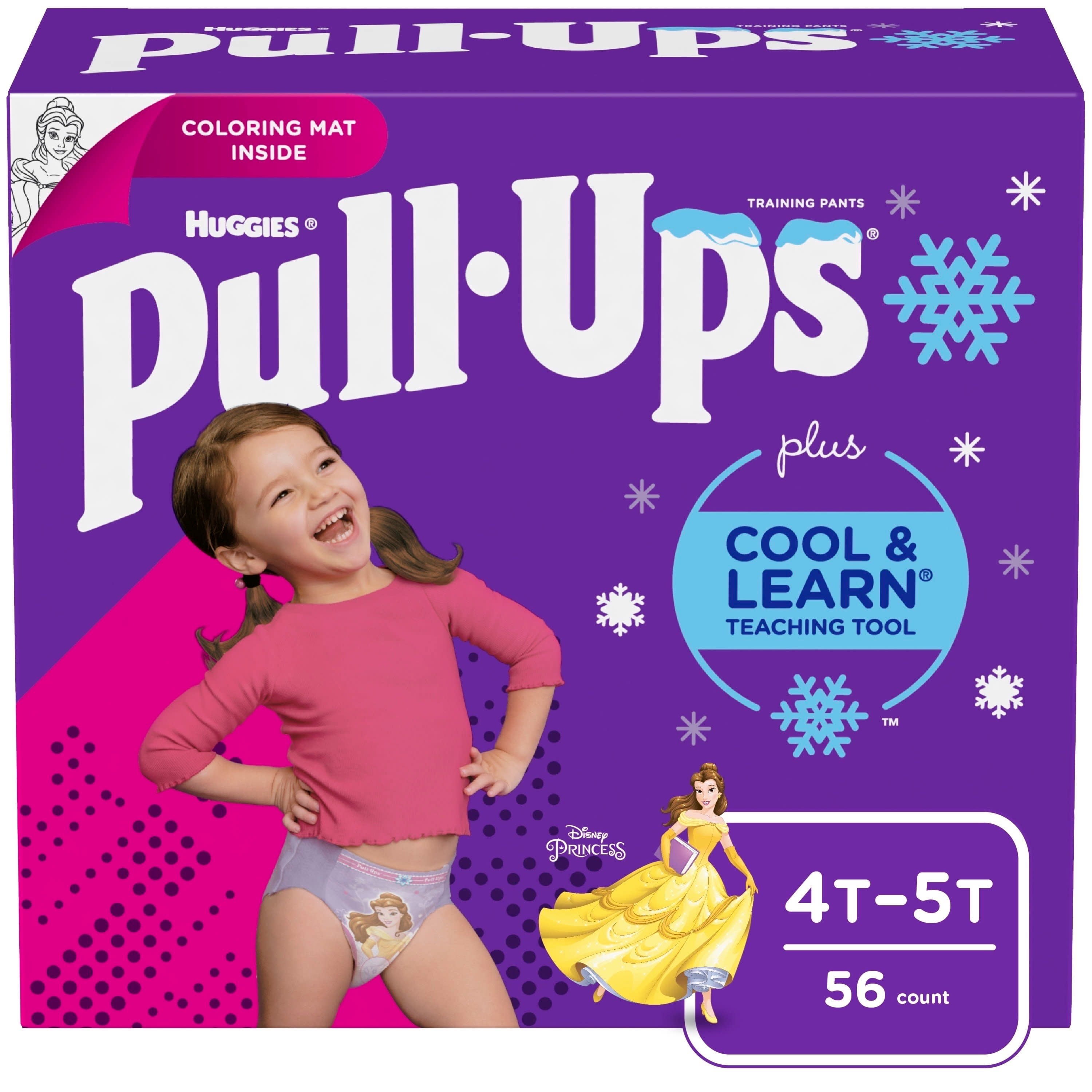 PullUps Big Kids Cool & Learn Training Pants for Girls, 4T5T, 56 Ct