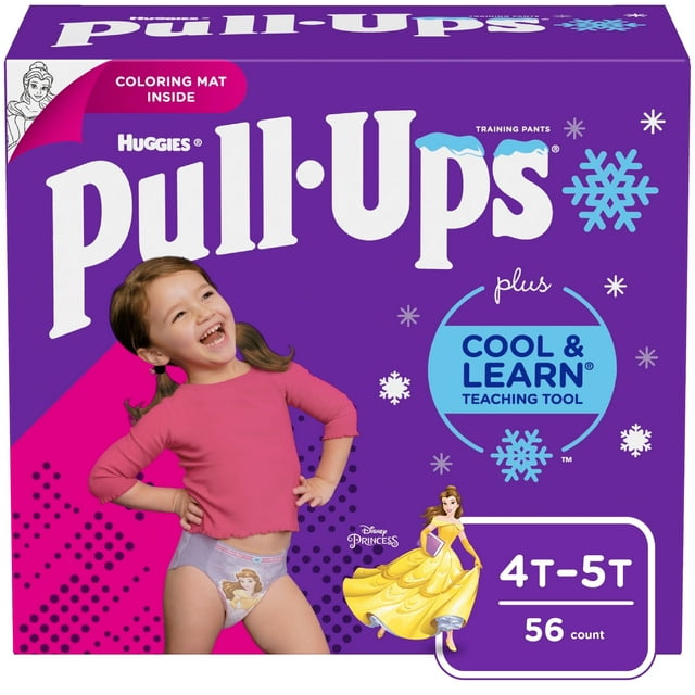 Pull-Ups Girls' Cool & Learn Training Pants, 4T-5T, 56 Ct