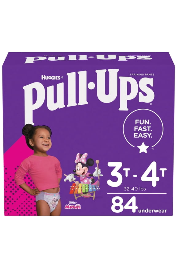 Girls' Learning Designs Training Pants, 3T-4T, 84 Ct