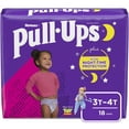 thumbnail image 1 of Pull-Ups Girls' Night-Time Potty Training Pants, 3T-4T (32-40 lbs), 18 Ct, 1 of 8