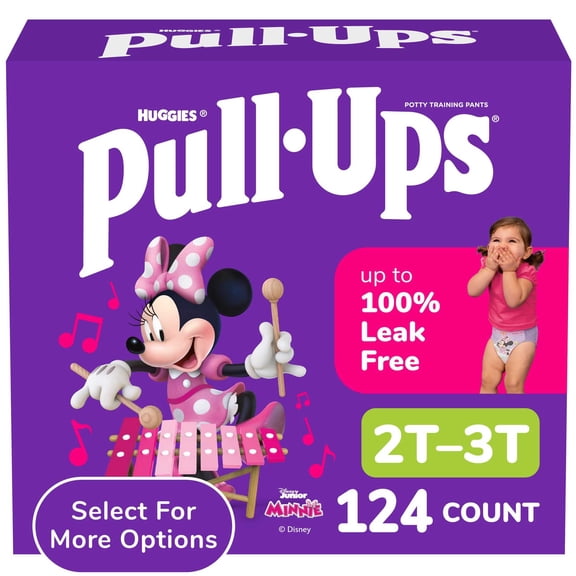 Pull-Ups Girls' Potty Training Pants, 2T-3T (16-34 lbs), 124 Count (Select for More)