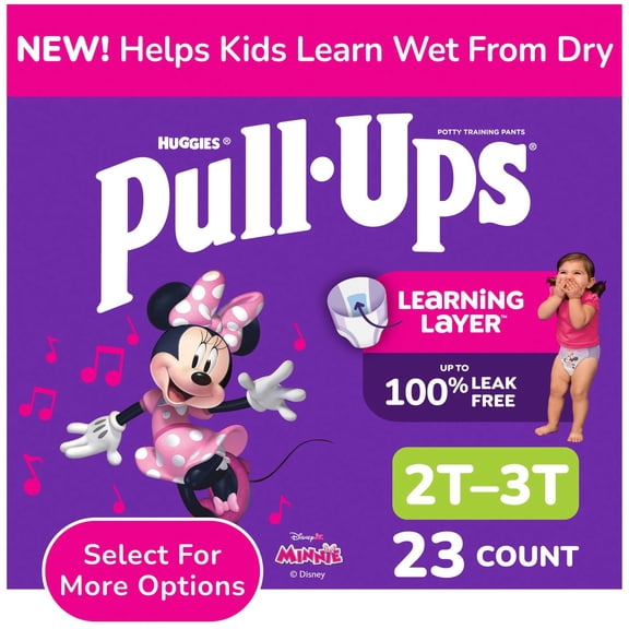 Pull-Ups Girls' Potty Training Pants, 2T-3T (16-34 lbs), 23 Count (Select for More)