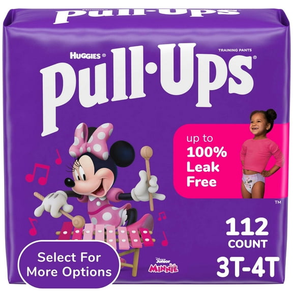 Pull-Ups Girls' Potty Training Pants, 3T-4T (32-40 lbs), 112 Count (Select for More)