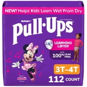 Pull-Ups Girls' Potty Training Pants with Learning Layer, 3T-4T, 112 Count