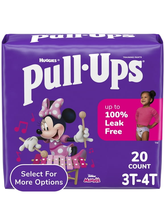 Pull-Ups Girls' Potty Training Pants, 3T-4T (32-40 lbs), 20 Count (Select for More Options)